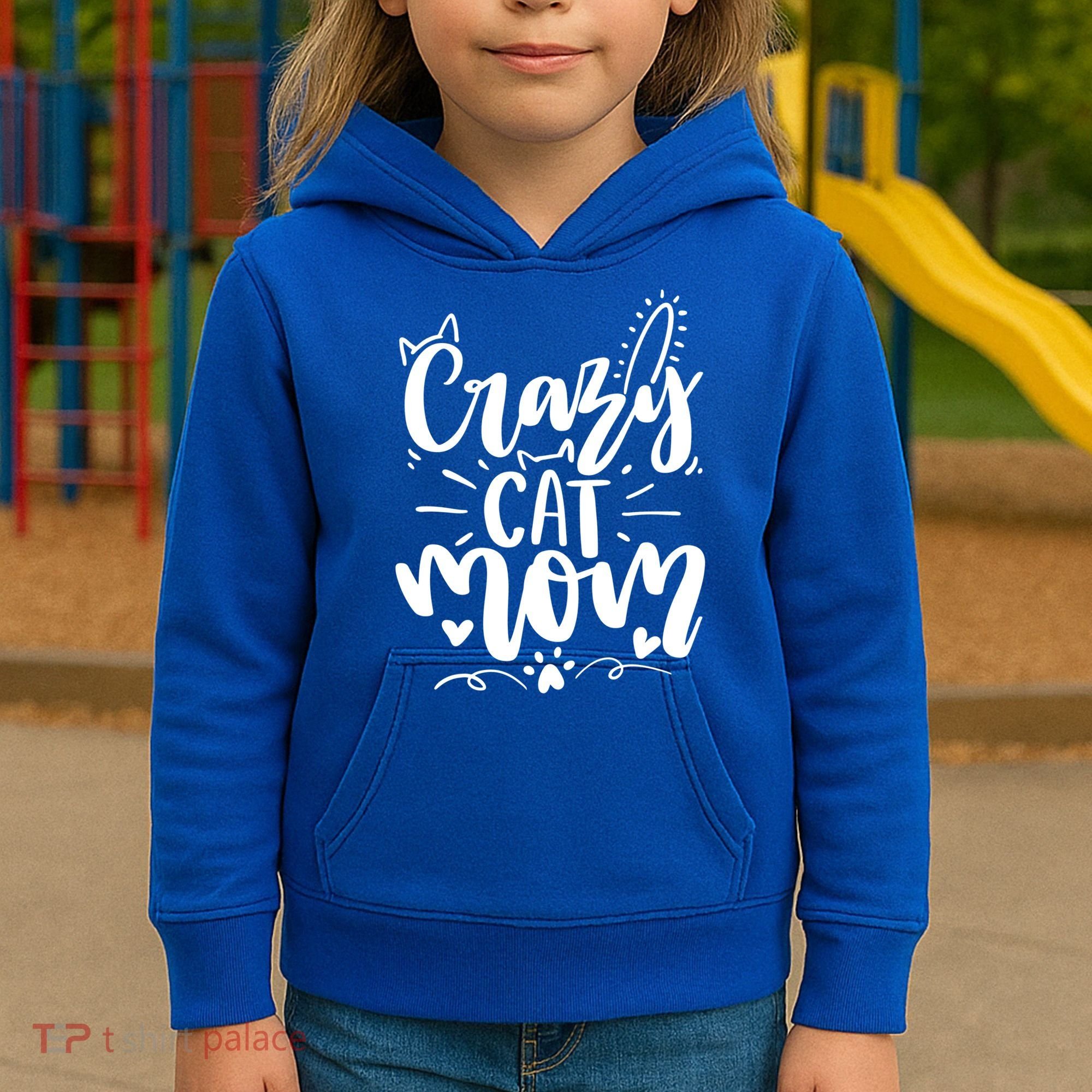 Crazy Cat Mom Cat Lover Cat Day Kids Hoodie