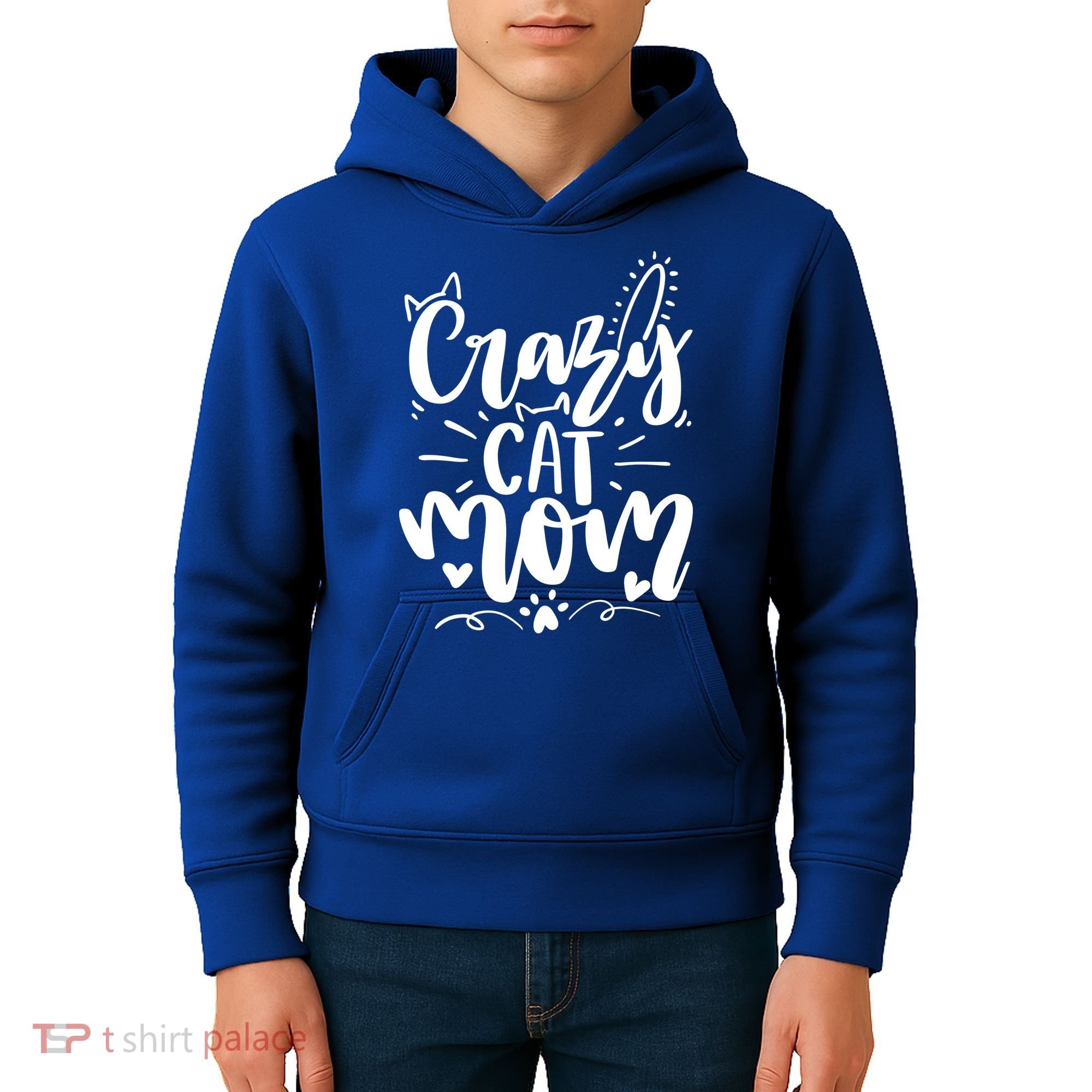 Crazy Cat Mom Cat Lover Cat Day Kids Hoodie