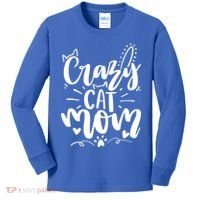 Crazy Cat Mom Cat Lover Cat Day Kids Long Sleeve Shirt thumb 0