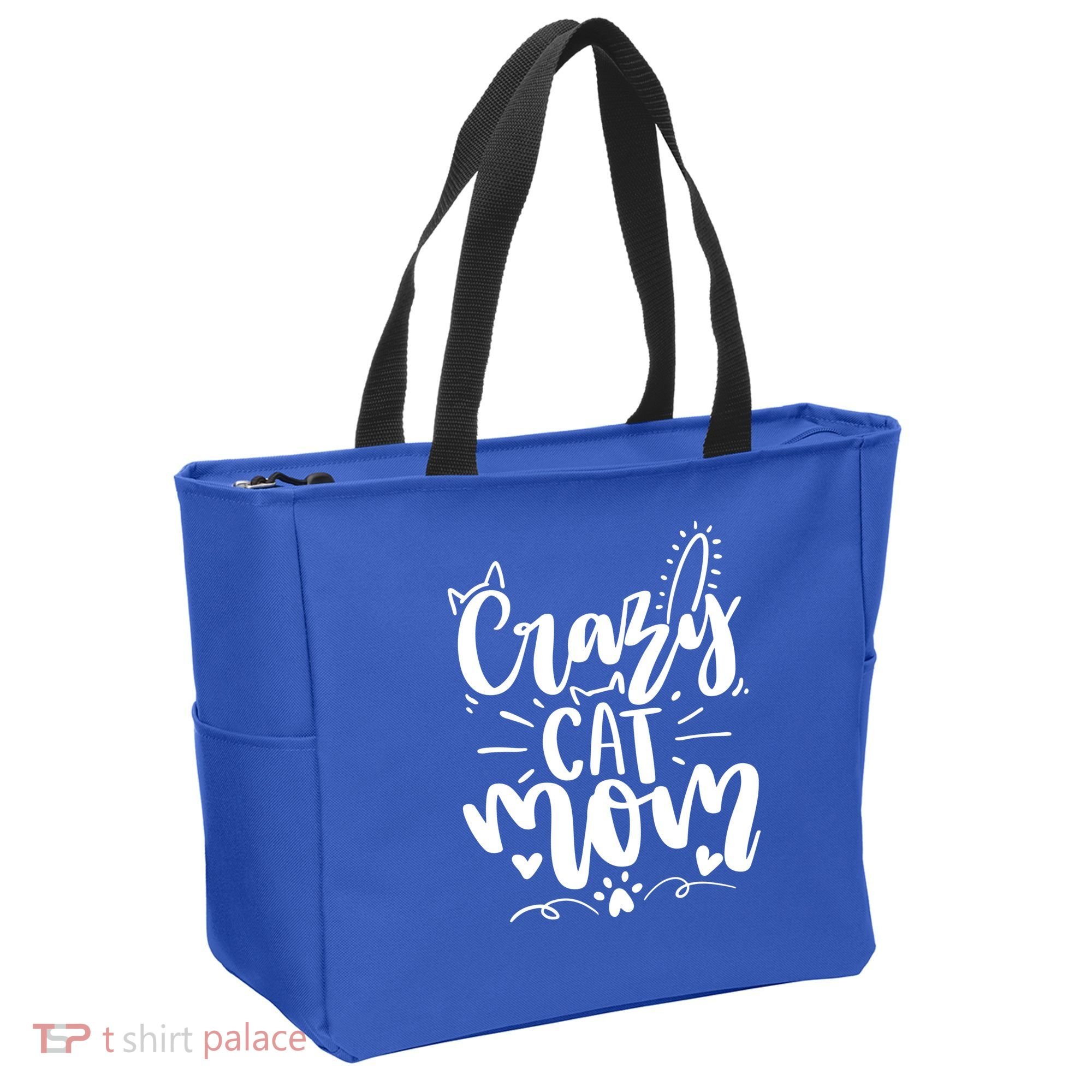Crazy Cat Mom Cat Lover Cat Day Tote Bag