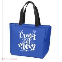 Crazy Cat Mom Cat Lover Cat Day Tote Bag thumb 3