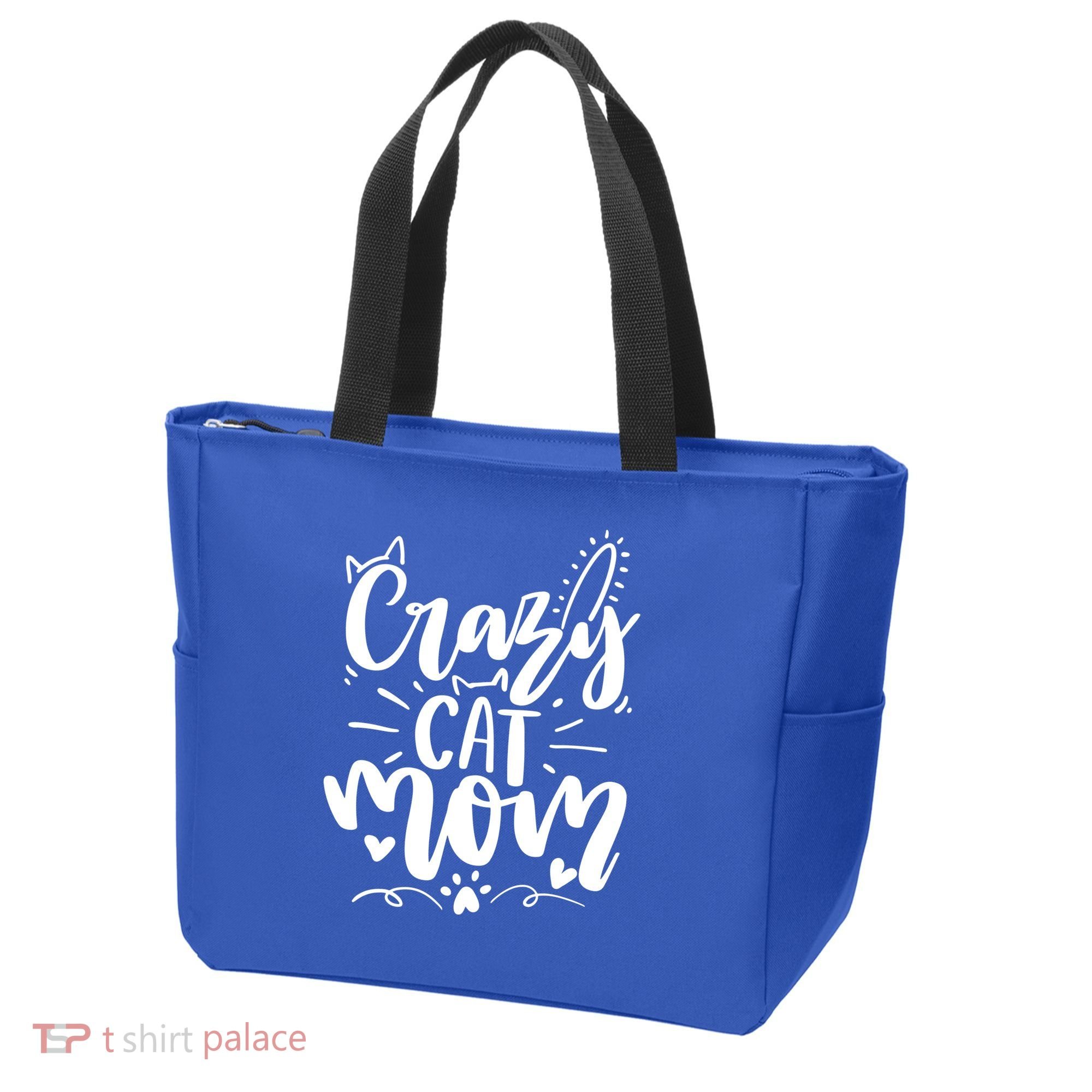 Crazy Cat Mom Cat Lover Cat Day Tote Bag