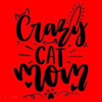 Crazy Cat Mom Cat Lover Cat Day Santa Hat thumb 1