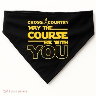 Cross Country May The Course Be With You Runner Jogger Gift USA-Made Doggie Bandana