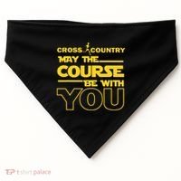 Cross Country May The Course Be With You Runner Jogger Gift USA-Made Doggie Bandana thumb 0