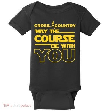 Cross Country May The Course Be With You Runner Jogger Gift Baby Bodysuit