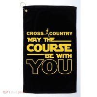 Cross Country May The Course Be With You Runner Jogger Gift Golf Towel thumb 0