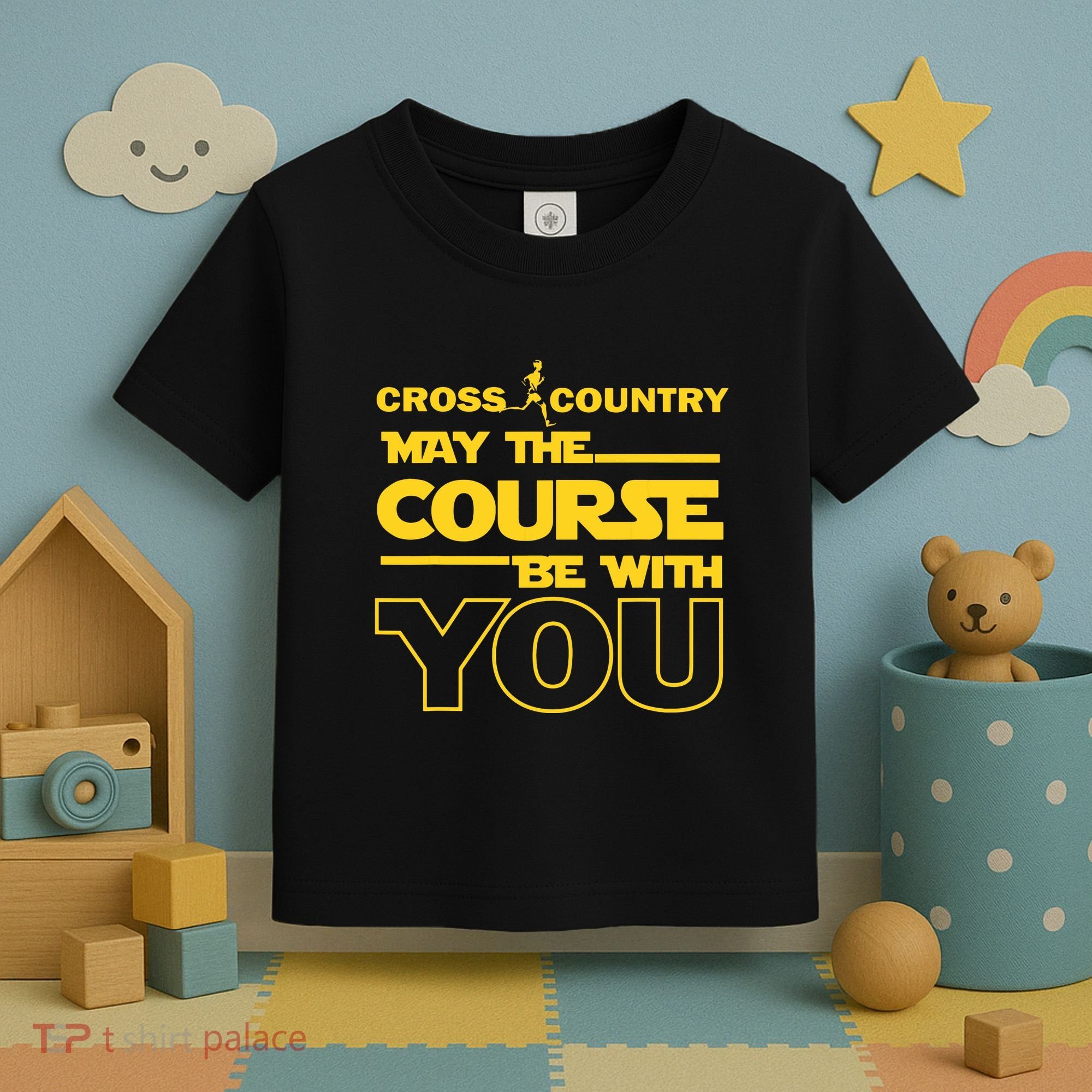 Cross Country May The Course Be With You Runner Jogger Gift Toddler T-Shirt