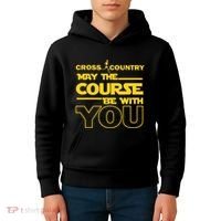 Cross Country May The Course Be With You Runner Jogger Gift Kids Hoodie thumb 4