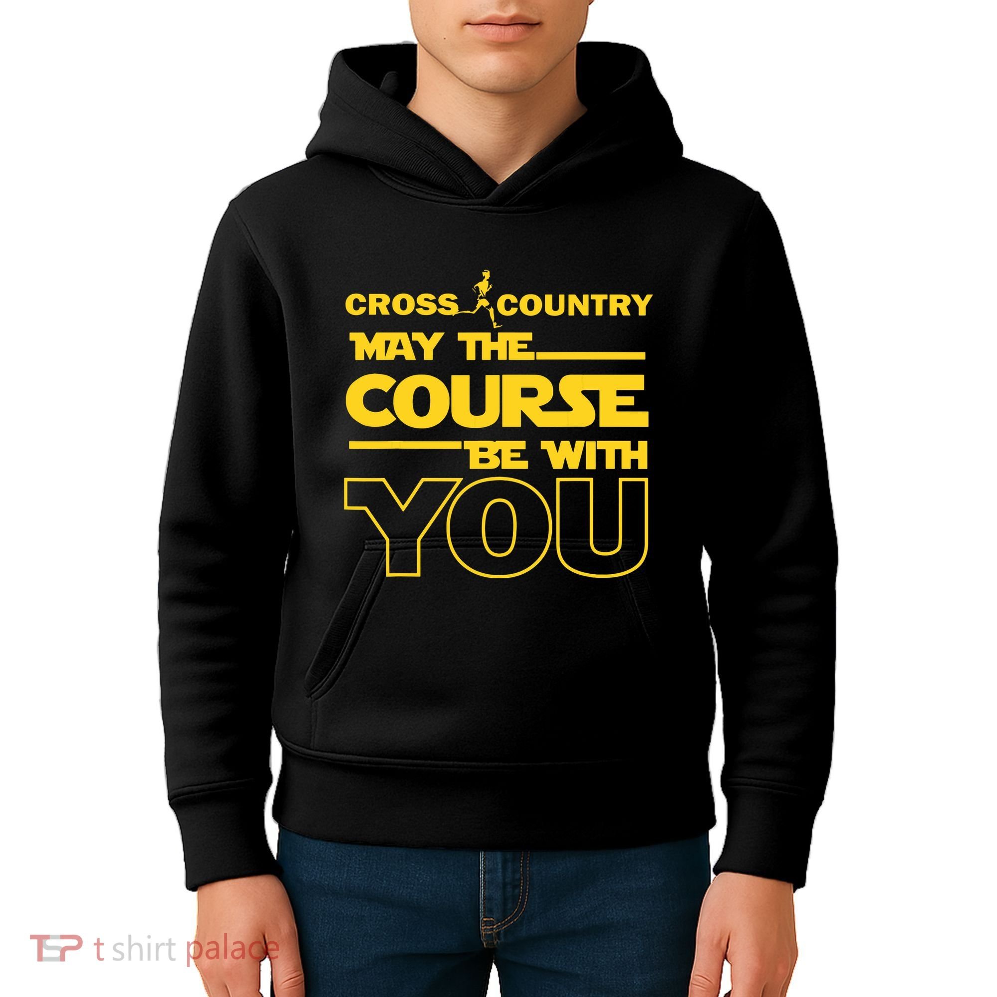 Cross Country May The Course Be With You Runner Jogger Gift Kids Hoodie