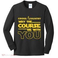 Cross Country May The Course Be With You Runner Jogger Gift Kids Long Sleeve Shirt thumb 0