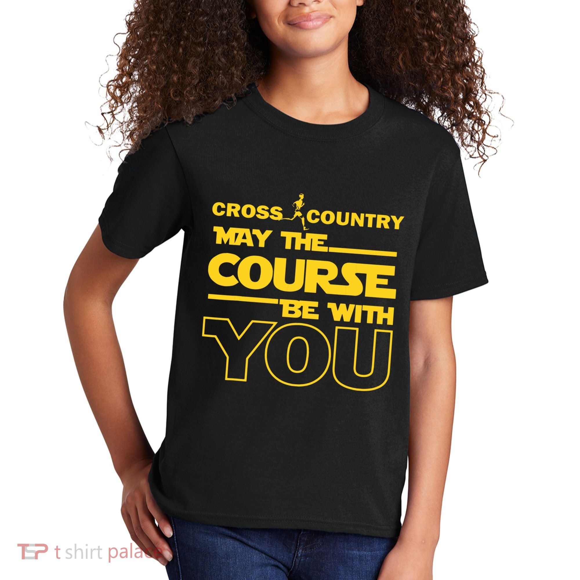 Cross Country May The Course Be With You Runner Jogger Gift Kids T-Shirt