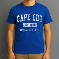 Cape Cod Massachusetts Ma Vintage Sports T-Shirt thumb 3