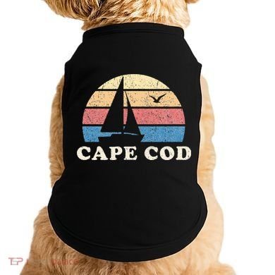 Cape Cod MA Vintage Sailboat 70s Throwback Sunset Doggie Tank