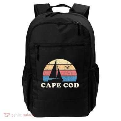 Cape Cod MA Vintage Sailboat 70s Throwback Sunset Backpack