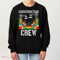 Construction Crew Master Builder Bricklayer Building Blocks Women's Sweatshirt thumb 0