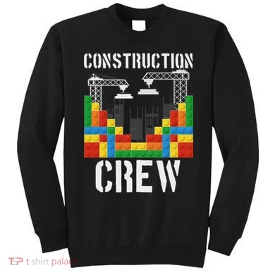 Construction Crew Master Builder Bricklayer Building Blocks Sweatshirt