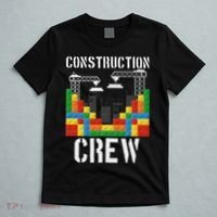 Construction Crew Master Builder Bricklayer Building Blocks T-Shirt thumb 5