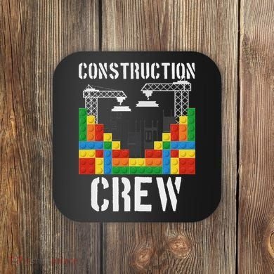 Construction Crew Master Builder Bricklayer Building Blocks Coaster