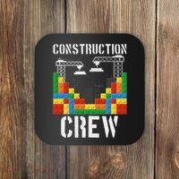 Construction Crew Master Builder Bricklayer Building Blocks Coaster thumb 0