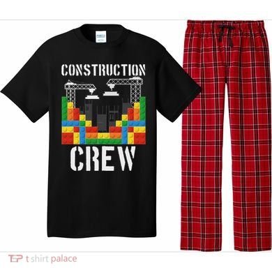 Construction Crew Master Builder Bricklayer Building Blocks Pajama Set