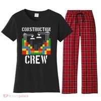 Construction Crew Master Builder Bricklayer Building Blocks Women's Flannel Pajama Set thumb 0