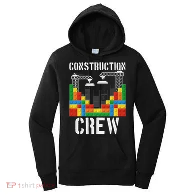 Construction Crew Master Builder Bricklayer Building Blocks Women's Hoodie