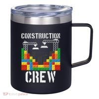 Construction Crew Master Builder Bricklayer Building Blocks 12oz Stainless Steel Coffee Mug thumb 0