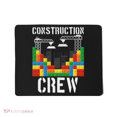 Construction Crew Master Builder Bricklayer Building Blocks Mousepad