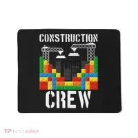Construction Crew Master Builder Bricklayer Building Blocks Mousepad thumb 0
