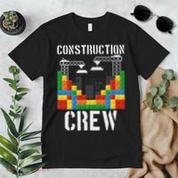 Construction Crew Master Builder Bricklayer Building Blocks Premium T-Shirt thumb 2
