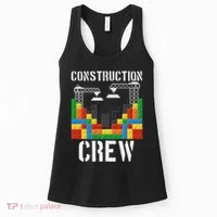 Construction Crew Master Builder Bricklayer Building Blocks Women's Tank Top thumb 0