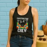 Construction Crew Master Builder Bricklayer Building Blocks Women's Tank Top thumb 2