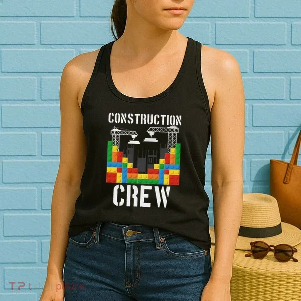 Construction Crew Master Builder Bricklayer Building Blocks Women's Tank Top