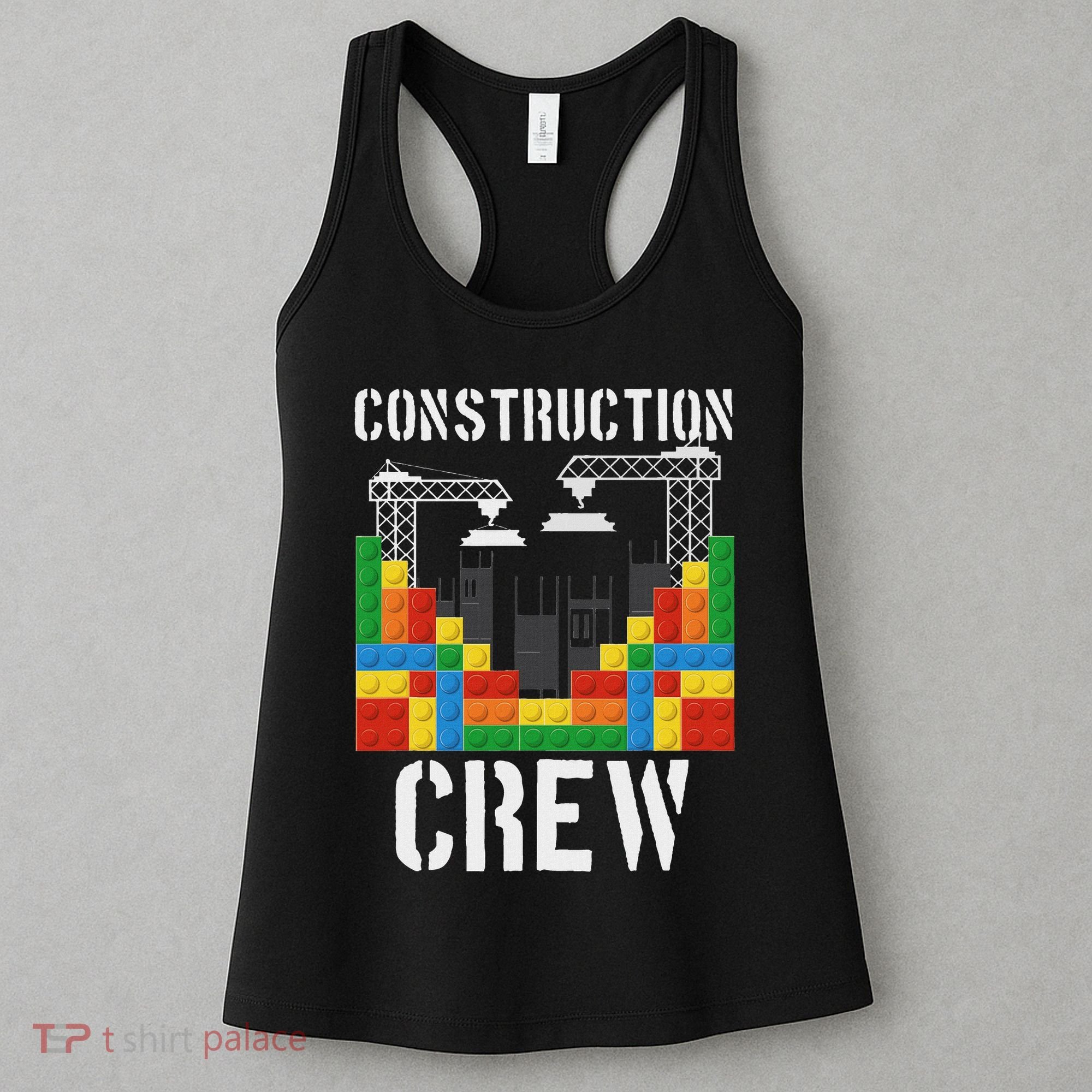 Construction Crew Master Builder Bricklayer Building Blocks Women's Tank Top