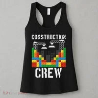 Construction Crew Master Builder Bricklayer Building Blocks Women's Tank Top thumb 3