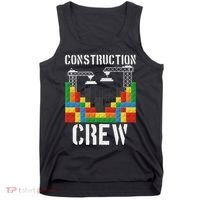 Construction Crew Master Builder Bricklayer Building Blocks Tank Top thumb 0