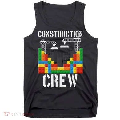 Construction Crew Master Builder Bricklayer Building Blocks Tank Top