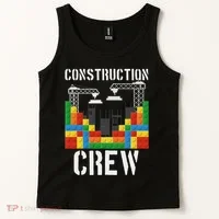 Construction Crew Master Builder Bricklayer Building Blocks Tank Top thumb 2