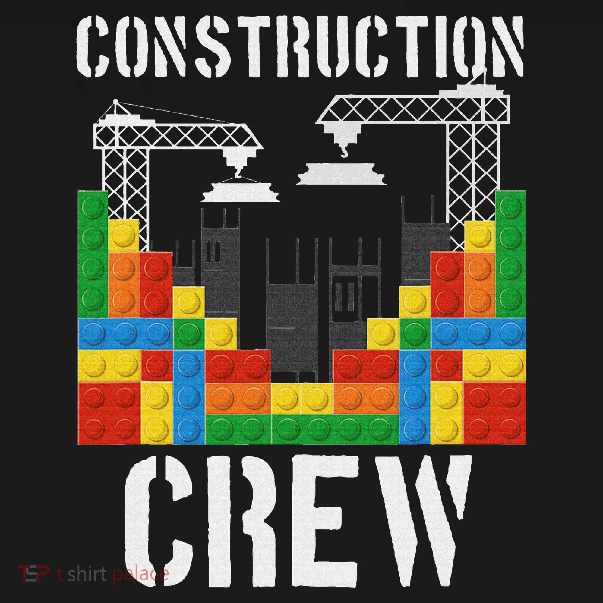 Construction Crew Master Builder Bricklayer Building Blocks Tank Top