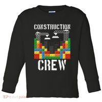 Construction Crew Master Builder Bricklayer Building Blocks Toddler Long Sleeve Shirt thumb 0