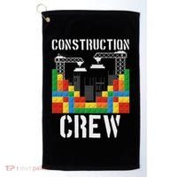 Construction Crew Master Builder Bricklayer Building Blocks Golf Towel thumb 0