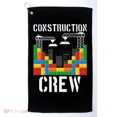 Construction Crew Master Builder Bricklayer Building Blocks Golf Towel