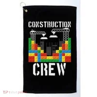 Construction Crew Master Builder Bricklayer Building Blocks Golf Towel thumb 0