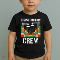 Construction Crew Master Builder Bricklayer Building Blocks Toddler T-Shirt thumb 2
