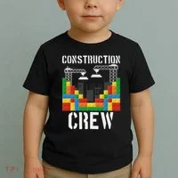 Construction Crew Master Builder Bricklayer Building Blocks Toddler T-Shirt thumb 2