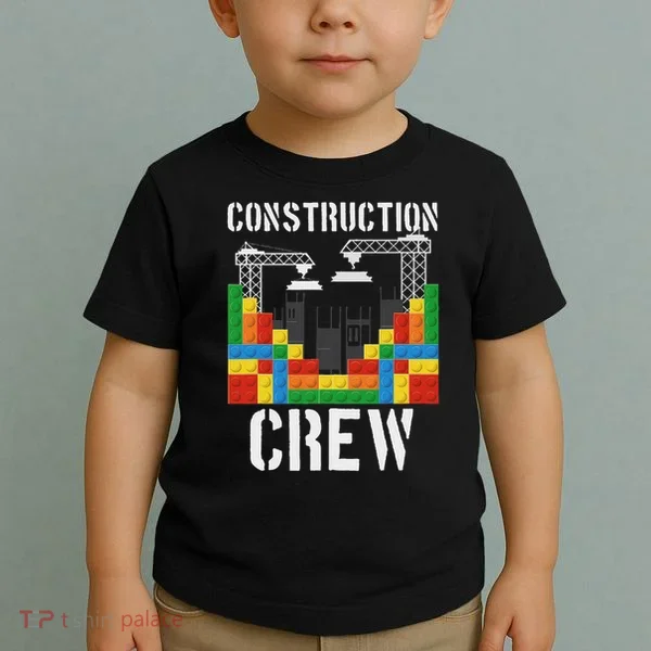 Construction Crew Master Builder Bricklayer Building Blocks Toddler T-Shirt