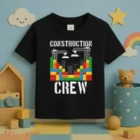 Construction Crew Master Builder Bricklayer Building Blocks Toddler T-Shirt thumb 3