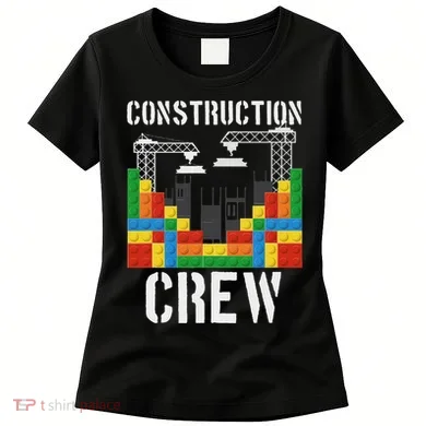 Construction Crew Master Builder Bricklayer Building Blocks Women's T-Shirt