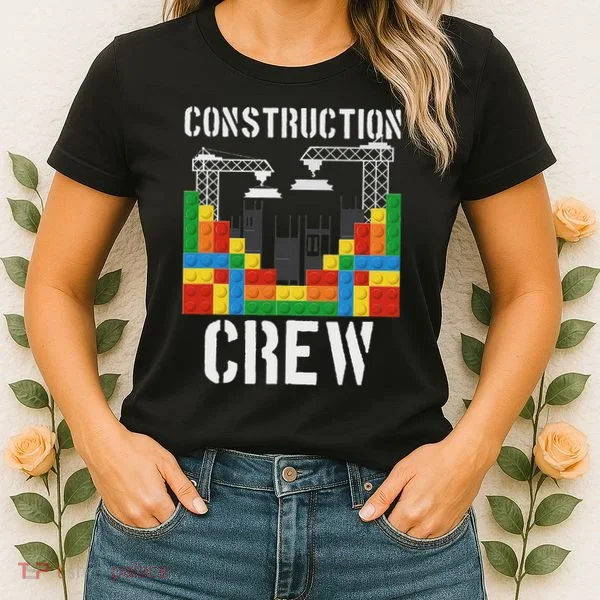 Construction Crew Master Builder Bricklayer Building Blocks Women's T-Shirt
